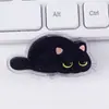 Gato Preto Desenho Animado Fofo Criativo Acrílico Clip de PP Dupla Face Alta Definição Clip para Planejador Clip para Selar Lanches Clip de PP Personalizado