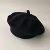 Boina infantil, gorro de lana tejido para niñas pequeñas, otoño e invierno, lindo sombrero de pintor con lazo, elegante y moderno