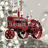 Decorações de Árvore de Natal Personalizadas para Tratores Transfronteiriços Pingentes Planos de Acrílico Enfeites de Presente para o Natal
