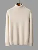 Novo Suéter de Cashmere Masculino 2026 Outono/Inverno, Gola Alta, 100% Cashmere Puro, Fashion e Simples