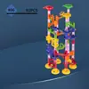 Blocos de construção de trackball de inteligência blocos de construção transfronteiriços TikTok atacado brinquedos de iluminação tubo de labirinto montagem catapulta escorregador blocos de construção
