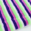 Suministro Directo de Fábrica de Piel de Conejo Rayada de Colores Tela de Terciopelo Estampada de Colores Rayas Piel de Conejo Mediana Material para Zapatos Juguete Tela para el Hogar