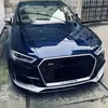 Adecuado para 17-20 Audi A3 Modificación y Mejora a Rs3 Kit de Carrocería Grande Cara Frontal A3 Rejilla Bumper Rs3