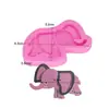 Molde de Silicona de Elefante Animal Herramientas para Hacer Arcilla Resina Manualidades con Azúcar Arcilla DIY Pastel