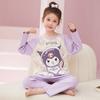Pijama para Niñas Primavera y Otoño Algodón Puro Traje de Manga Larga Princesa Merleti Bebé Niña Pequeña Ropa Delgada para Casa
