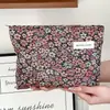 Bolsa de Maquillaje Floral Fresca y Sencilla para Niñas, Bolsa de Almacenamiento Portátil de Gran Capacidad, Bolsa de Lona, Neceser