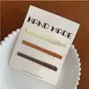Clip de Pato de Metal Grande Color Leche Clip para Lavado Frontal del Cabello Pasador Básico Combinable con Todo Clip de Pato Puntiagudo