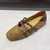 2026 Nuevos Zapatos Mary Jane de Estilo Coreano con Hebilla de Cinturón, Punta Redonda y Tira Cruzada para Mujer, Zapatos Planos de Ballet de Suela Baja