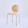 Silla de Comedor Casual Silla de Diseñador Minimalista Moderna Silla con Respaldo para Hogar Restaurante Silla de Manicura Silla de Plástico Engrosada