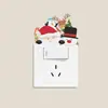 Adesivos de Parede de Natal Autoadesivos Papai Noel Rena Decoração de Interruptor Fabricante Atacado Adesivos de Interruptor