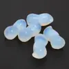 Adornos de cacahuete tallados en cristal al por mayor con significados auspiciosos, cacahuetes de buena fortuna, artesanías de jade para el hogar y accesorios decorativos