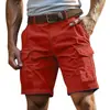 Shorts de trabalho de cor sólida multi-bolsos europeus e americanos mais vendidos 2026 da Shein TK, apresentando um design moderno e um corte casual e folgado.