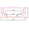 Luz Linear LED Ultrafina, Canaleta Linear de Alumínio Embutida com Fenda, Tira de Luz Linear em Canaleta U Montada na Superfície, Canaleta de Luz Linear em Liga de Alumínio