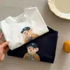 Camiseta de Manga Larga para Niños Primavera y Otoño Algodón Puro Dibujos Animados Ropa Interior Nueva para Niños Tops para Niñas Estampados Ropa de Otoño para Bebés