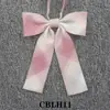 Gravata Flor JK Gravata Borboleta Cabo Longo Fita Xadrez Totalmente Poliéster Cedro Shahua Feminina Laço Estilo Japonês Uniforme Popular no Campus