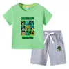 Camiseta para Niños 2026 Verano Nuevo Comercio Exterior Ropa para Niños Ins Estilo Coreano Algodón Manga Corta y Pantalones Cortos para Niños Conjunto de Dos Piezas