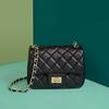 Bolsas Nuevo Comercio Exterior Cuero Genuino Bolso de Mujer Bolso de Moda Trendy Capa Superior Piel de Vaca Romboidal Cadena Bolso Bandolera Fábrica