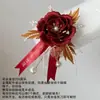 Boda Boda Novia Envoltura Material de Flor Papel de Regalo Tarjeta Patrón de Traje Molde de Papel Corona de Pelo Presionar Ramillete Grupo Abanico Feliz