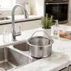 Colador de Fregadero de Acero Inoxidable con Asa para Fregadero de Cocina, Previene Obstrucciones, Filtro de Desagüe