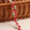 Renda Solúvel em Água 2cm Gradiente Multicolorido Bordado Acessórios para Roupas Acabamento de Renda Enfeites de Flor de Ameixa Tecido DIY
