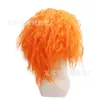 Peluca de Cosplay de Anime Transfronteriza Nueva, Sombrerero Loco de Alicia en el País de las Maravillas Naranja con Raya en Medio Cabello Corto de Payaso