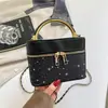 2026 Nova Bolsa Caixinha Doce Estrela para Mulheres Mini Bolsinha Quadrada de Mão Bolsa Pequena Exquisita com Corrente de Ombro Único Transversal