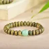 Contas de Ábaco de Sândalo Verde Argentino Natural diy Contas de Jade Dongling Pulseira de Jogo de Moda Masculina e Feminina Joias de Pulseira