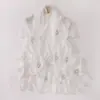Transmissão ao Vivo Transfronteiriça de Novo Cachecol Longo de Chiffon Pérola com Corrente de Metal, Anel Duplo e Strass, Lenço de Gaze de Minoria Étnica, Lenço de Cabeça