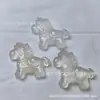 Al por mayor Natural de Alta Calidad Ágata Lichi de Hielo Colgante de Caballo de Caricatura Encanto de Caballo Lindo 3D Accesorios de Pulsera con Cuentas