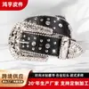 Cinturón de aleación cruzada con diamantes de imitación al por mayor de fábrica estilo punk moda personalidad occidental Accesorios de ropa de mezclilla