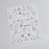 Pegatinas para uñas con diseño de diamante de cristal rojo de red de viento Ins, venta al por mayor, pegatinas para uñas con patrón pequeño en relieve tridimensional 5D con taladro