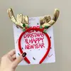Diademas Navideñas Empacadas Individualmente con Tarjetas de Papel, Decoraciones Navideñas, Recuerdos de Fiesta de Moda, Regalos Divertidos con Bolsas de Opp y Tarjetas de Papel