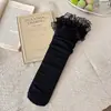 Meias de Primavera e Verão Ultra Finas com Renda em Malha até a Panturrilha Estilo Japonês Jk Lolita Meia-Calça Longa Empilhada para Mulheres
