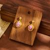 Brincos Antigos Novo Estilo Guofeng Clássico Turquesa Brincos Vintage Luxo Leve Alto Padrão Artístico Estilo Corte Brincos da Moda