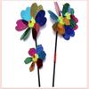 Venta caliente juguetes para niños molino de viento doble decoración exterior punto escénico giratorio puesto molinillo pequeño colorido hecho a mano lote
