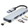 Dock de Expansión Hub Ocho en Uno de Doble Cabezal Convertidor USB Hub Multipuerto para Escritorio, Laptop, Tableta, Teléfono Móvil