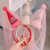 Acessórios para cabelo véu infantil chapéu de aniversário arco coroa véu faixa de cabeça festa de aniversário grampo de cabelo menina