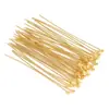 Alfinetes de Cabeça Redonda Coloridos Preservados Banhados a Ouro, Alfinetes de Cabeça T de Nove Pontas, Alfinetes Grandes com Cabeça Eletrodepositada em Ouro Real, Alfinetes de Cobre para Miçangas Artesanais DIY, Acessórios para Joias