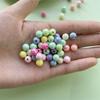 Primavera cor ab contas de cor sólida acrílico contas redondas pulseira colar infantil diy artesanal frisado material contas soltas
