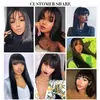 Peluca de venta caliente en AliExpress para mujer, pelo largo, moda, flequillo al aire, peluca de pelo largo liso, peluca, tocado, fábrica, en stock