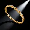 Pulsera de Acero Inoxidable en Oferta para Mujer, Pulsera de Círculo Chapada en Oro de Alta Gama con Diamantes, Joyería de Pulsera de Acero de Titanio de Lujo Ligero