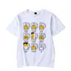 Camiseta Clásica para Hombre de 180G Talla Grande Estampado Feliz de Cerveza Tshir