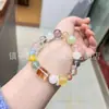 Pulseira de Cristal Natural com Pedras Preciosas Múltiplas Pulseira Dopamina de Pedra Única Pulseira de Cristal Branco Colar de Luxo Leve com Pedras Preciosas Múltiplas