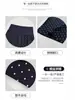 Pantalones acampanados de lunares azul marino para mujer, verano 2026, delgados, de cintura alta, adelgazantes, casuales, de tela fluida, versátiles, de pierna ancha, de campana