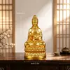 Suministrado directamente por el fabricante: Estatua de Buda Guanyin Dorada, Bodhisattva Guanyin, decoración de estatua para adoración en templo casero