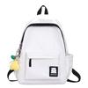 Novo Estilo Simples Mochila Grande Capacidade Leve Júnior Sênior Estudante Mochila Escolar Coreano Cor Sólida Mochila Elegante