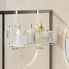 Estante de almacenamiento para baño, instalación sin taladro detrás de la puerta de la ducha, organizador multicapa de gran capacidad para gel de ducha y champú