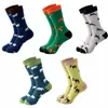 Calcetines de longitud media con estampado de animales de dibujos animados, los más vendidos transfronterizos nuevos para AliExpress y Amazon, absorbentes de sudor, casuales y versátiles