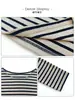 Camiseta de manga larga a rayas estilo francés, corte relajado, para mujer, nueva colección otoño 2026, corte holgado, cuello redondo, top básico