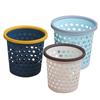 Cubo de basura doméstico sin tapa con anillo de presión, cubo sanitario simple, barril hueco para cocina y baño, color de contraste, papelera al por mayor